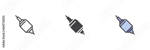 Fuel filter different style icon set