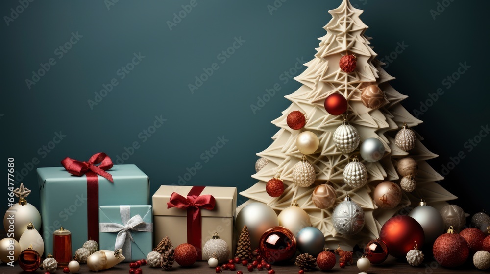 Minimalistic Christmas Flat Lay, Happy New Year Background, Hd Background