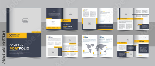 Corporate business presentation guide brochure template, Annual report, company portfolio layout