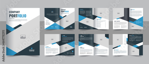 Company profile brochure template design, Minimalist corporate brochure layout, company portfolio