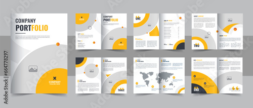 Corporate business presentation guide brochure template with cover, Modern company profile brochure template design Layout