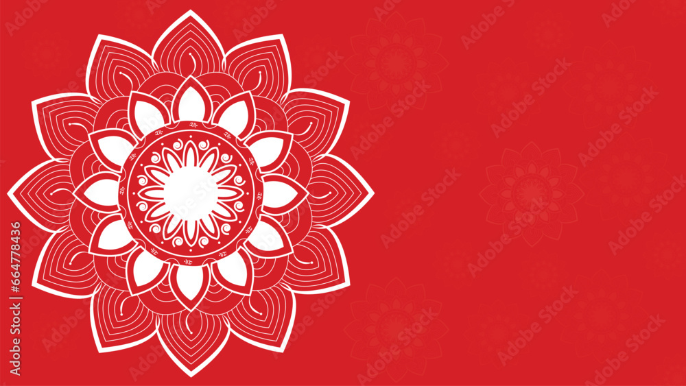 Abstract mandala in simple and minimalist style in solid color background. This is perfect for festival content creation. Abstract mandala in simple and minimalist style in solid color background. This is perfect for festival content creation.