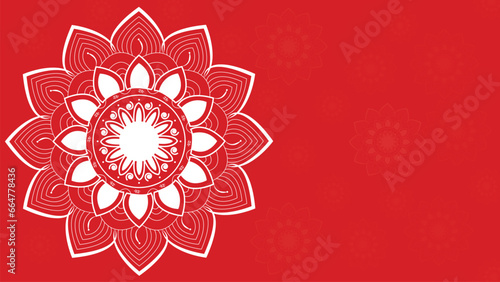 Abstract mandala in simple and minimalist style in solid color background. This is perfect for festival content creation.