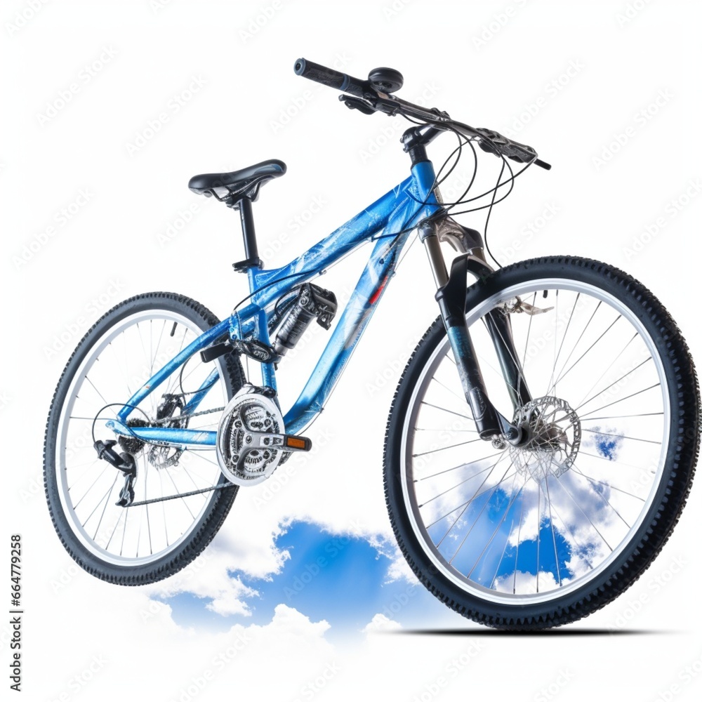 bicycle on a white background generated by AI bicycle on a white background generated by AI