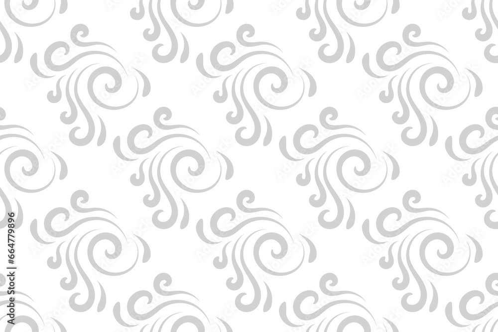 floral seamless abstract grey pattern background