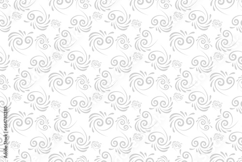 floral seamless abstract grey pattern background
