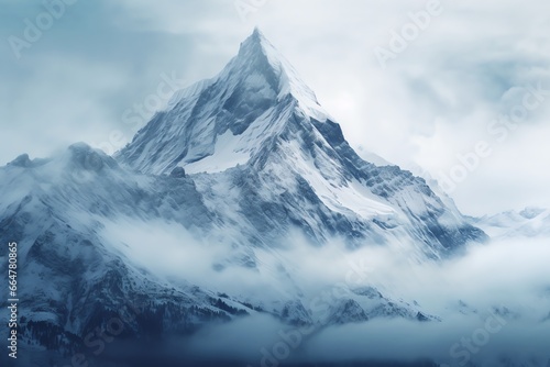 Wallpaper Mural winter snowy mountain landscape Torontodigital.ca