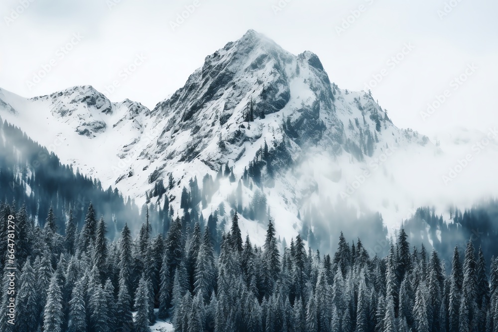 winter snowy mountain landscape