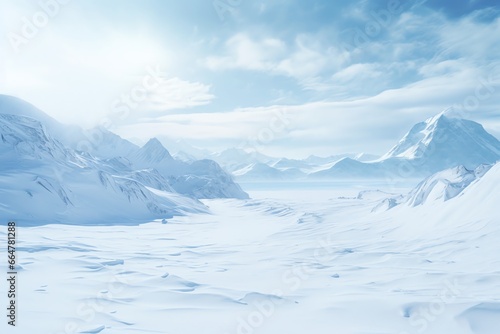 winter snowy mountain landscape © fledermausstudio