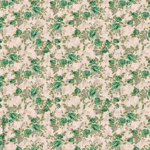 Seamless flower pattern. Beautiful colorful floral pattern for digital textile print. 