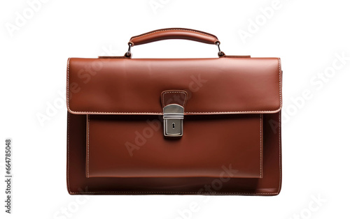 Attractive and Simple Briefcase on a Clear Surface or PNG Transparent Background.