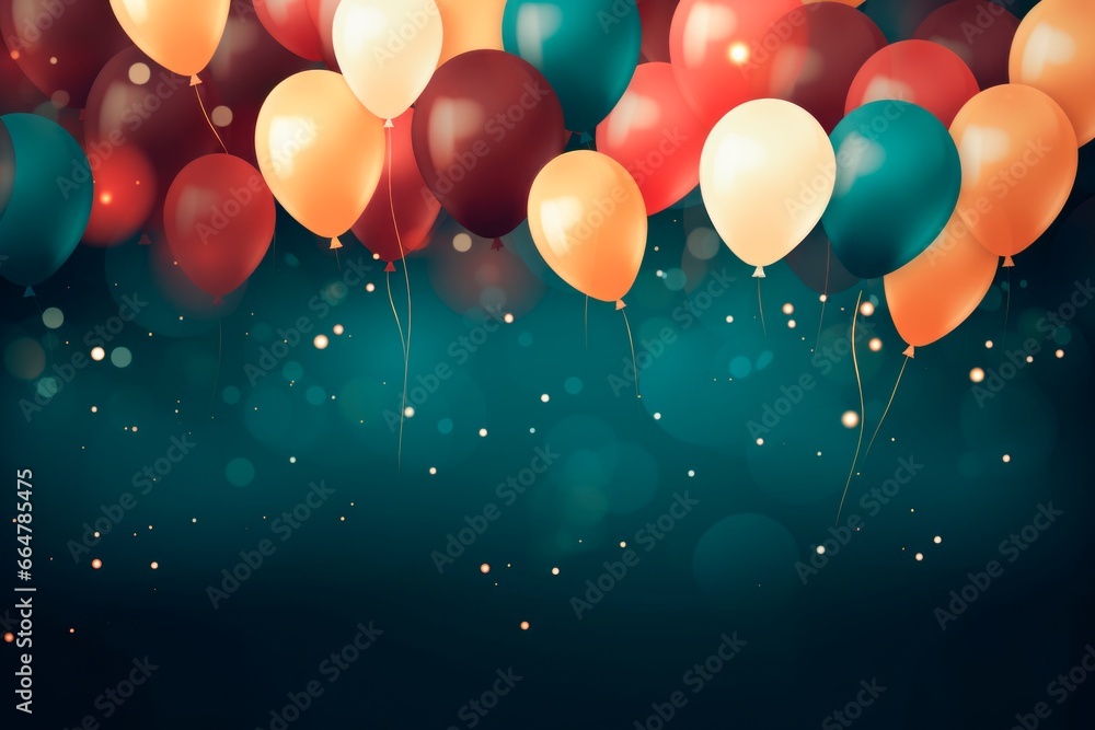 birthday party balloons, colourful balloons background, copy space for text birthday party balloons, colourful balloons background, copy space for text