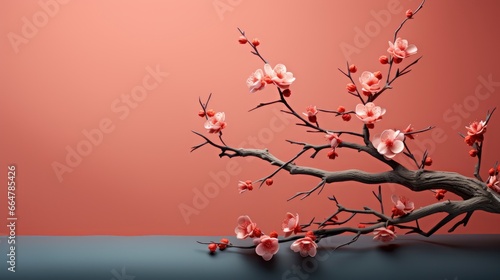 Japanese Aesthetic With Branches Origami   Happy New Year Background  Hd Background