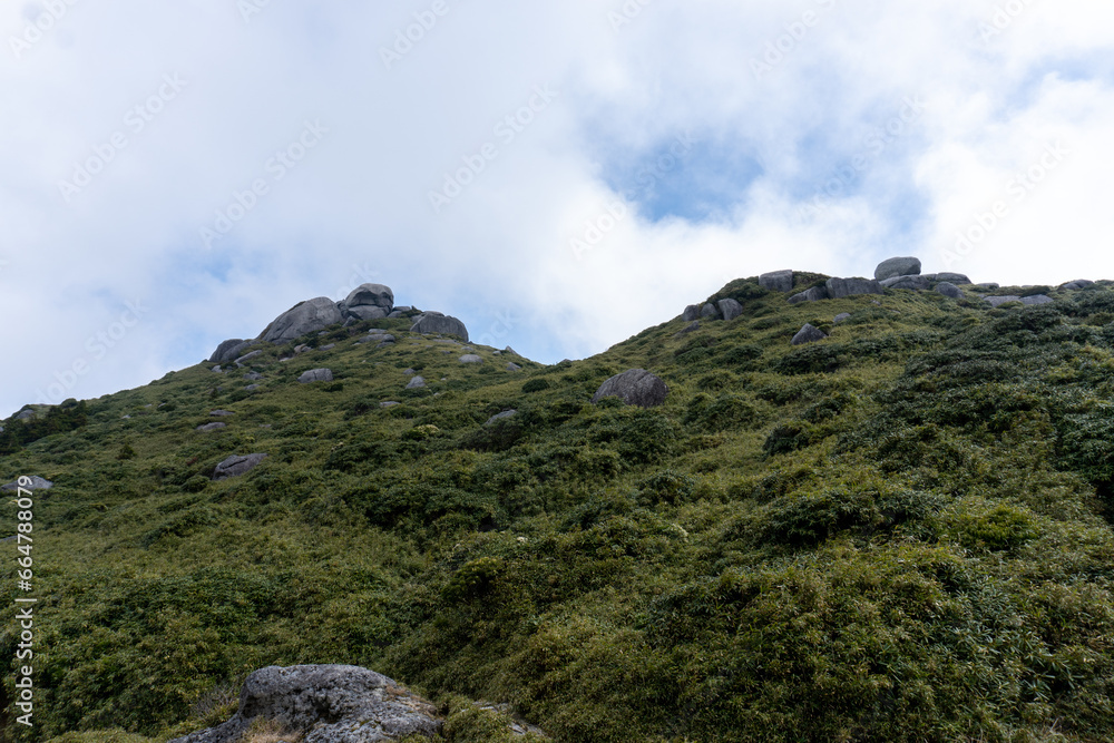 The view between Mt. Kuromi and Mt. Miyanoura in Yakushima