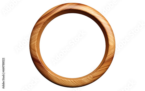 Attractive and Shinning Wooden Circle Around an Opponent on a Clear Surface or PNG Transparent Background.