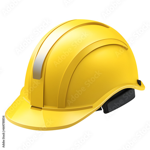 Yellow hard hat, safety helmet, generative AI
