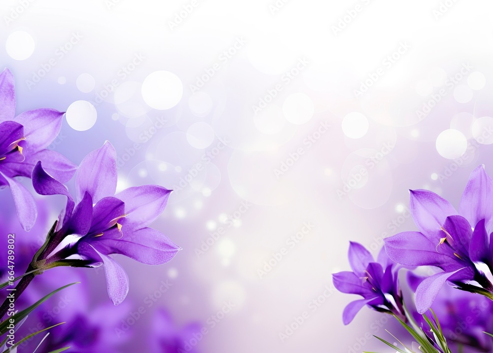 Abstract spring background with purple flowers. Abstract spring background with purple flowers.
