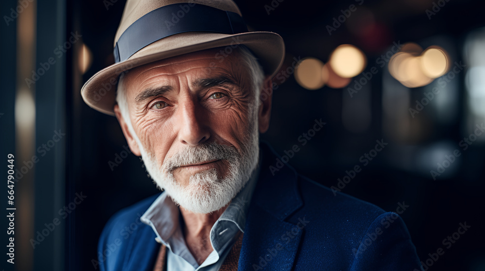 portrait of a man in hat portrait of a man in hat