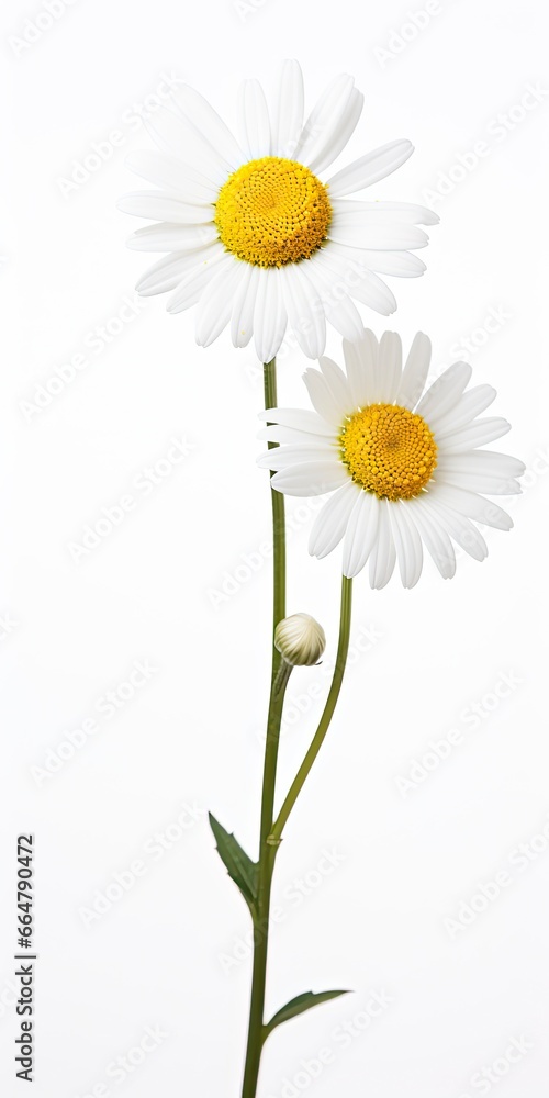 Common daisy isolated on white background. Common daisy isolated on white background.
