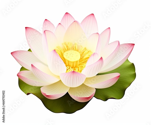 Lotus flower on white background.