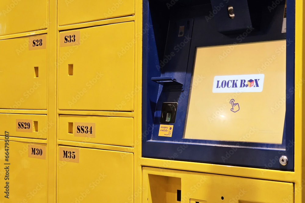 BANGKOK, THAILAND OCTOBER 20, 2023 Lockbox service. Lockbox is a
