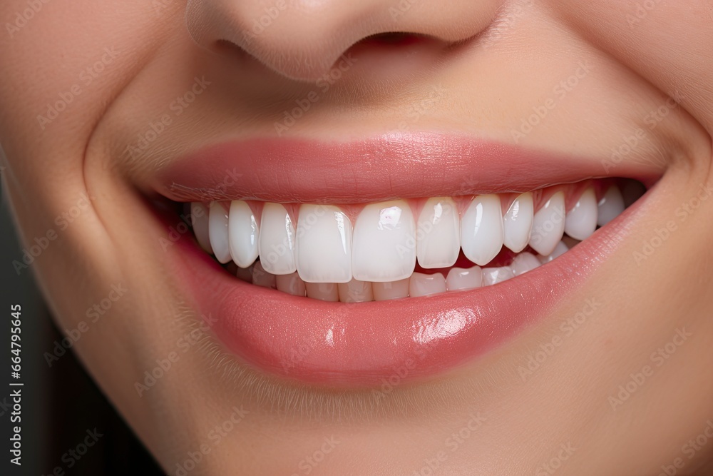 Close up of a smile with nice white teeth. Close up of a smile with nice white teeth.