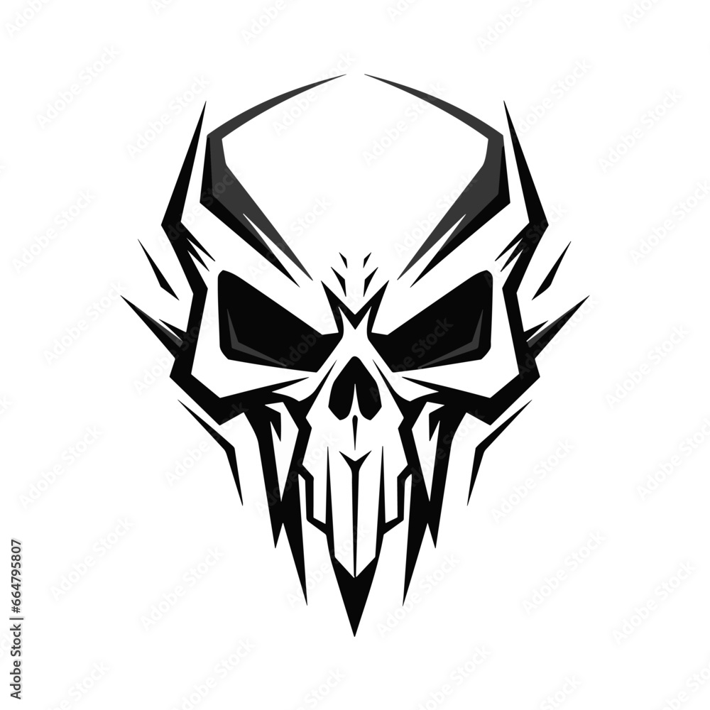 Artistic vector of a skull illustration. Suitable for tattoo, design, and logo. Artistic vector of a skull illustration. Suitable for tattoo, design, and logo.