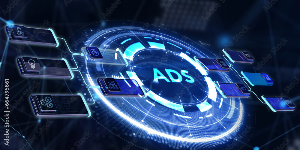 Programmatic Advertising concept. 3d illustration Programmatic Advertising concept. 3d illustration