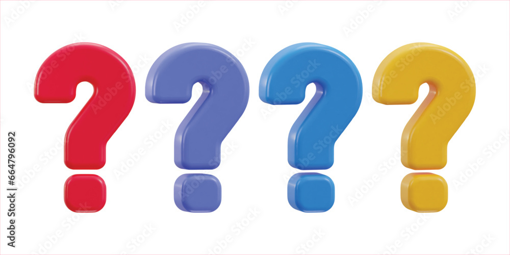 3d question mark icon set 3d question mark icon set