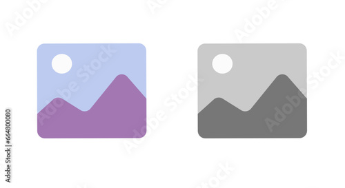 Default thumbnail image picture icon vector simple flat cartoon pictogram graphic, not available missing photo pic frame for website, illustration artwork drawing file set, photograph sign clipart