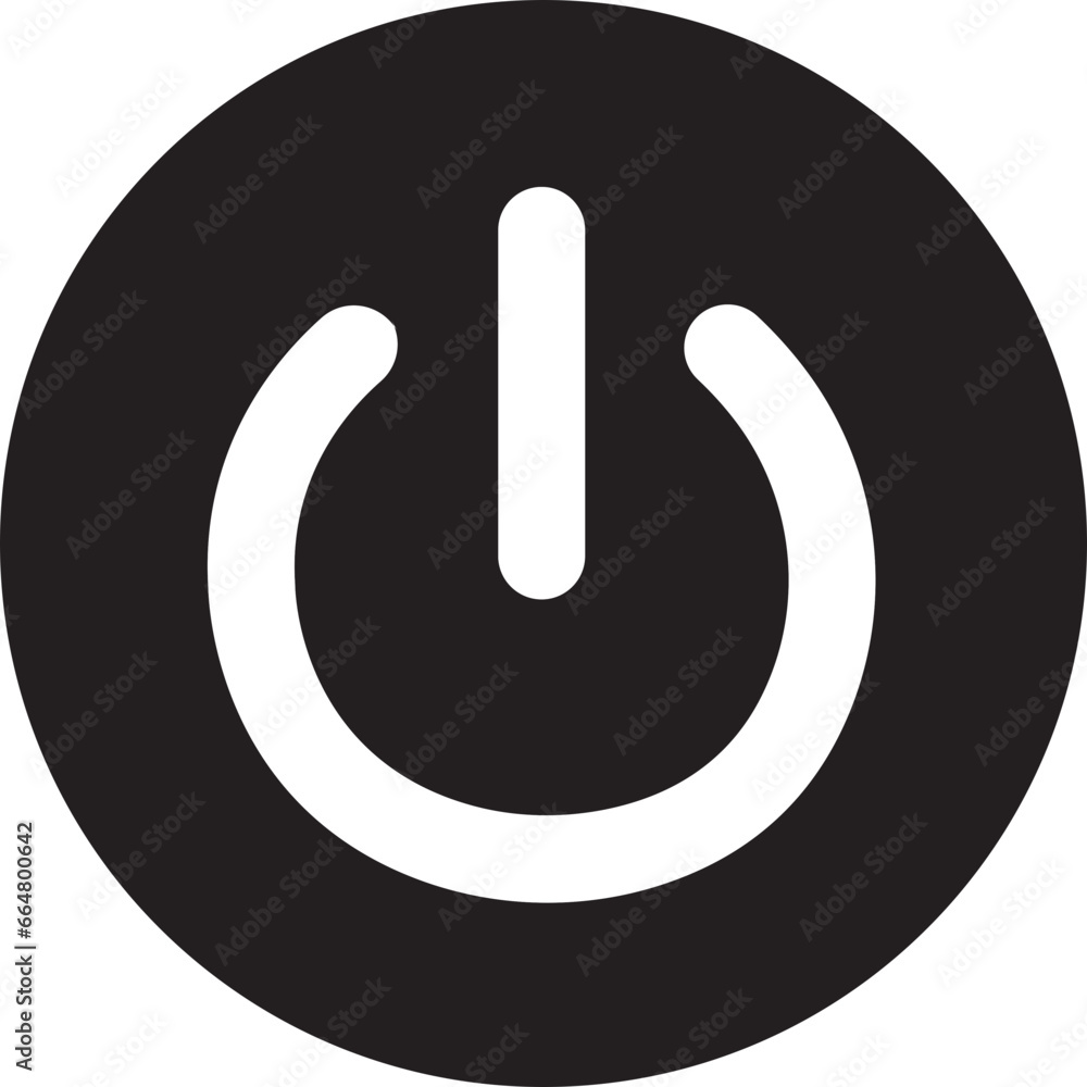 Power button icon. Turn on and off switch vector sign. computer start trigger button symbol in flat style isolated on transparent background. Power button icon. Turn on and off switch vector sign. computer start trigger button symbol in flat style isolated on transparent background.
