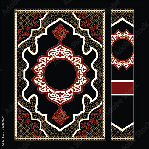 Quran book cover design vector book 