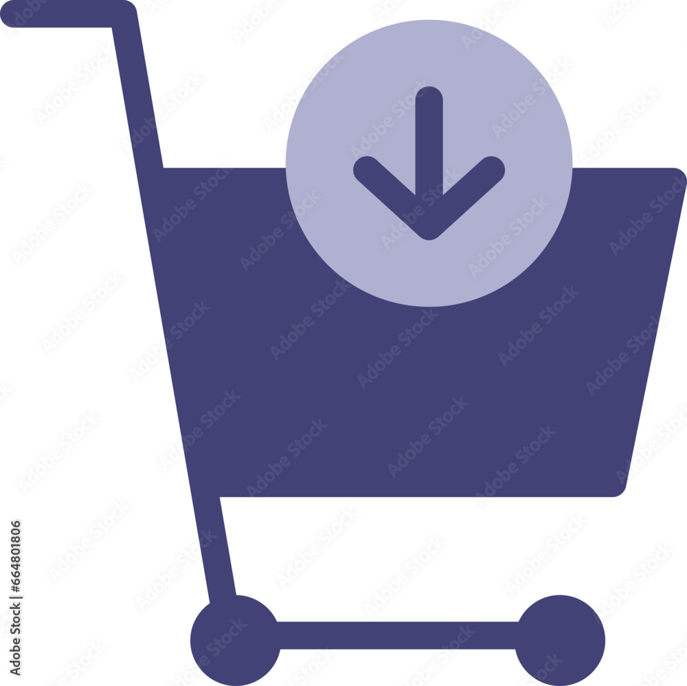 Obraz premium shopping cart product add icon 