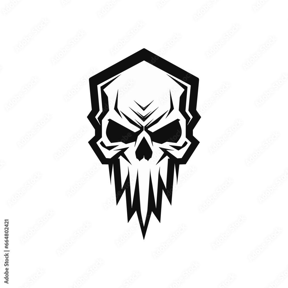 Artistic vector of a skull illustration. Suitable for tattoo, design, and logo. Artistic vector of a skull illustration. Suitable for tattoo, design, and logo.