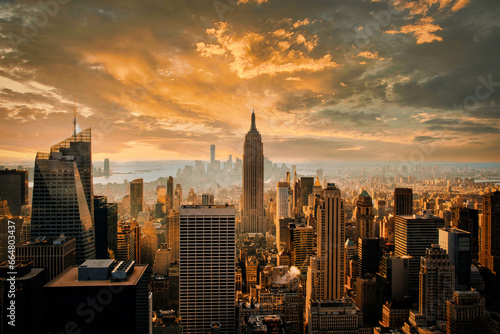 new york city skyline at sunset entertainment © Adonai