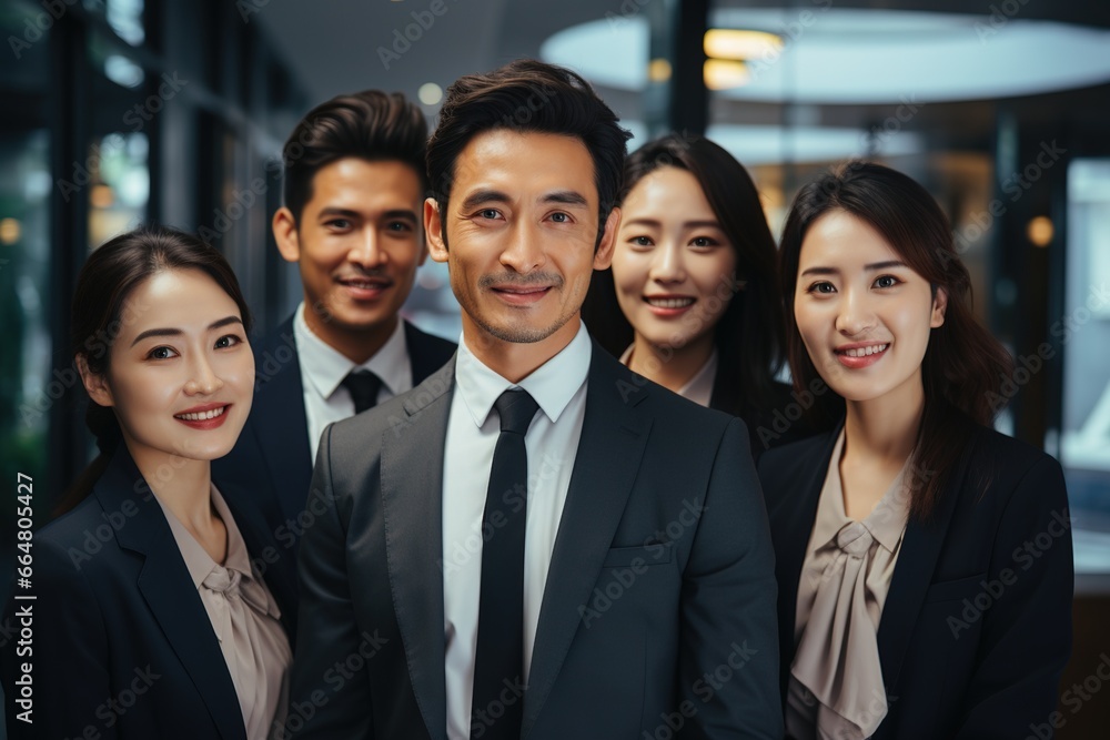 Portrait of a successful business team ,generative ai Portrait of a successful business team ,generative ai