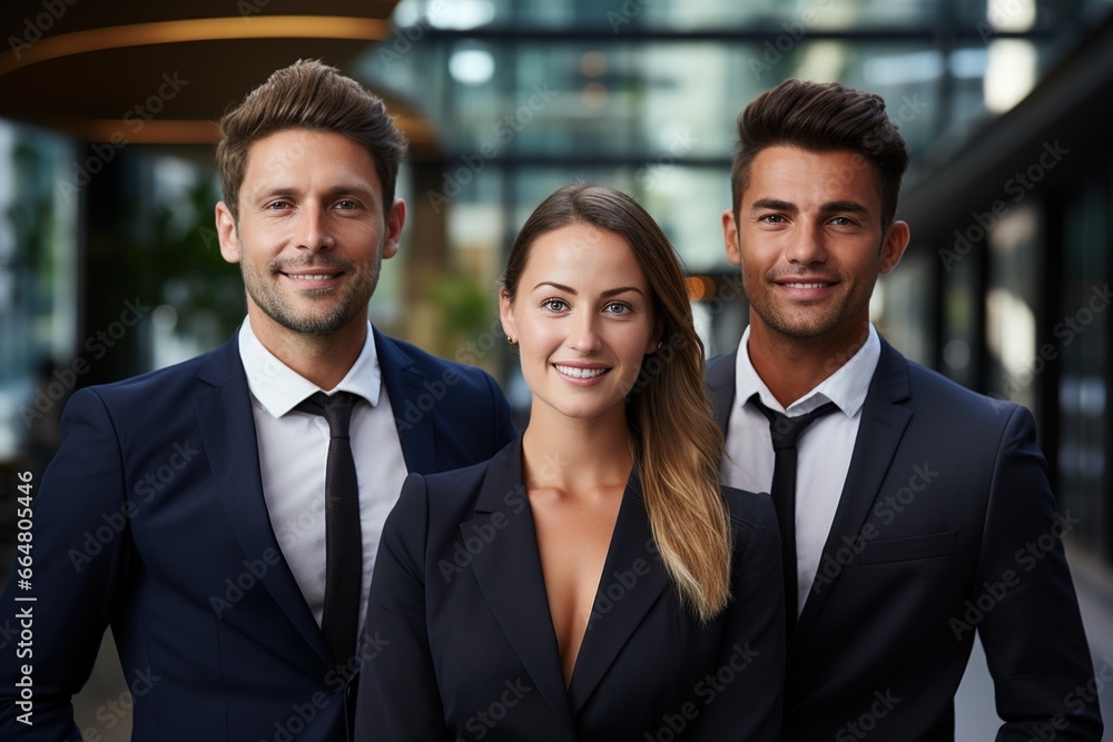 Portrait of a successful business team ,generative ai Portrait of a successful business team ,generative ai