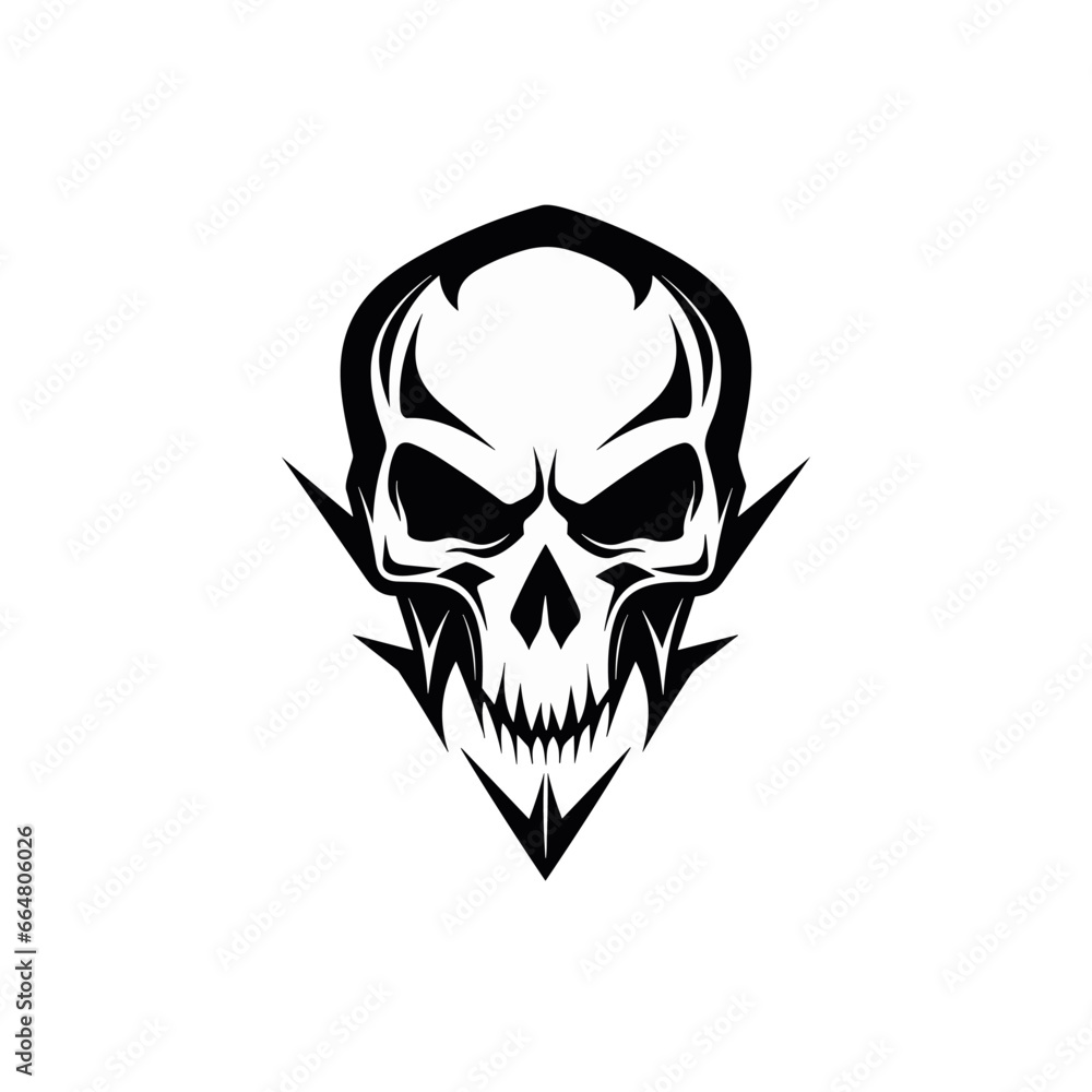 Artistic vector of a skull illustration. Suitable for tattoo, design, and logo. Artistic vector of a skull illustration. Suitable for tattoo, design, and logo.