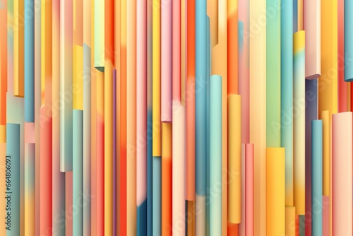 Abstract colorful stripes on a pastel background. Generative AI