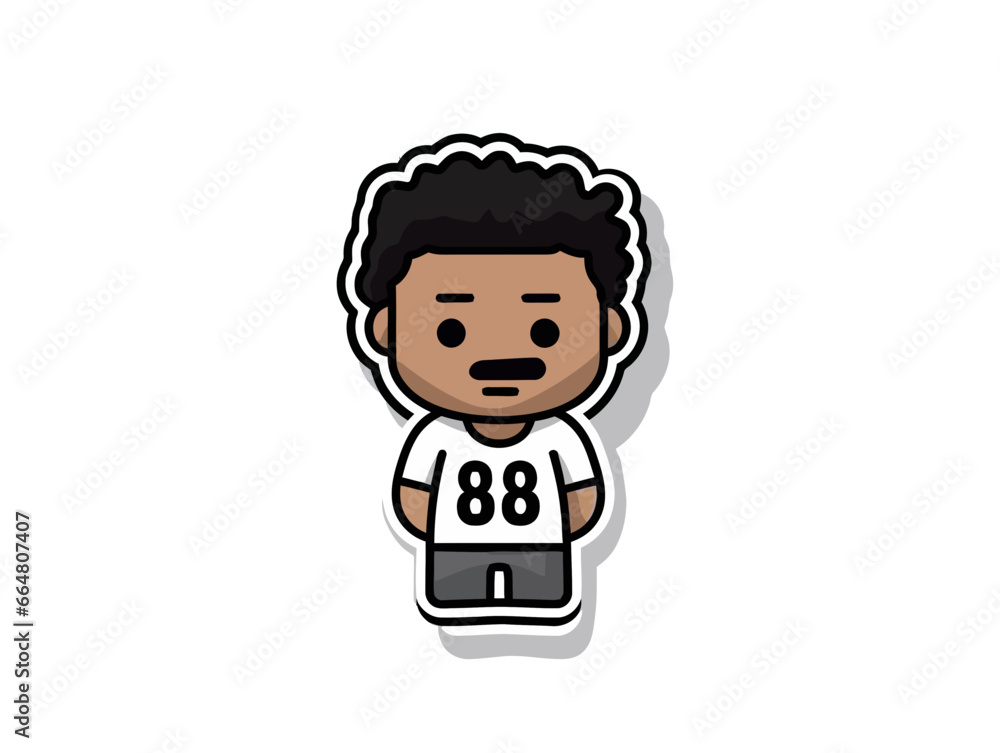 Doodle Mandela prison number 46664, cartoon sticker, sketch, vector, Illustration, minimalistic Doodle Mandela prison number 46664, cartoon sticker, sketch, vector, Illustration, minimalistic