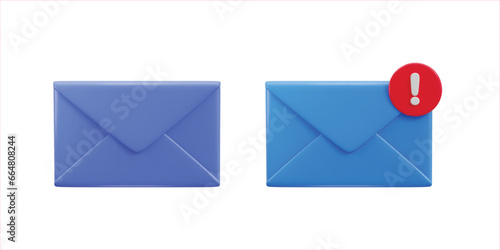 email envelope 3d vector icon