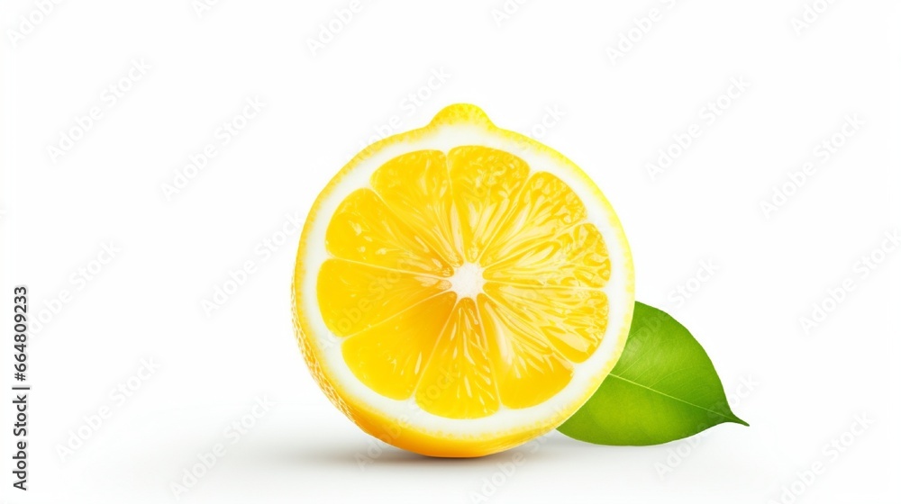 lemon isolated on white background  generated by AI tool