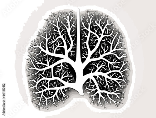 Doodle X-Ray contrast, cartoon sticker, sketch, vector, Illustration, minimalistic