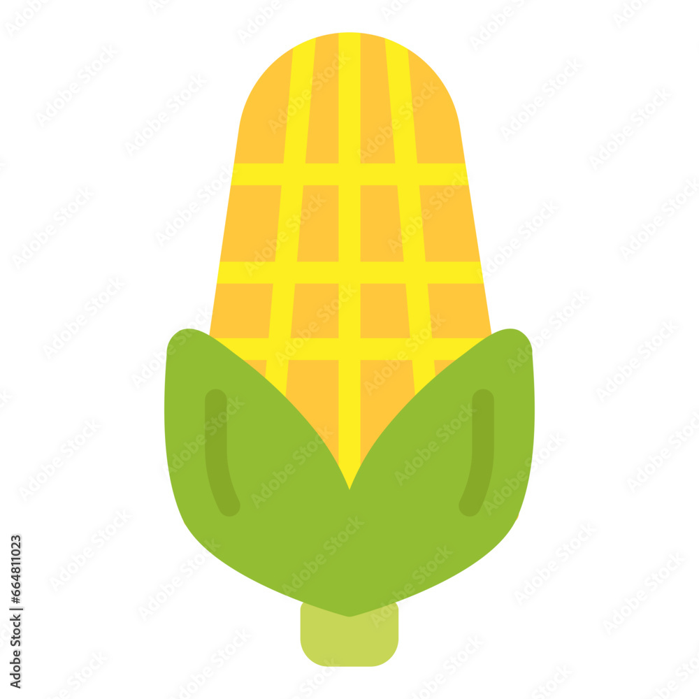 corn icon flat style vector