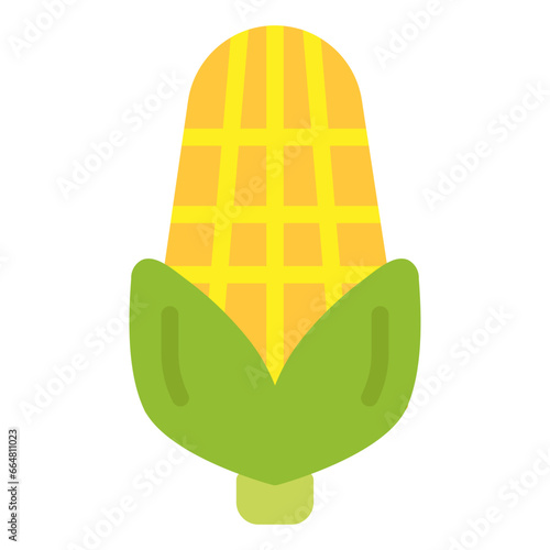 corn icon flat style vector