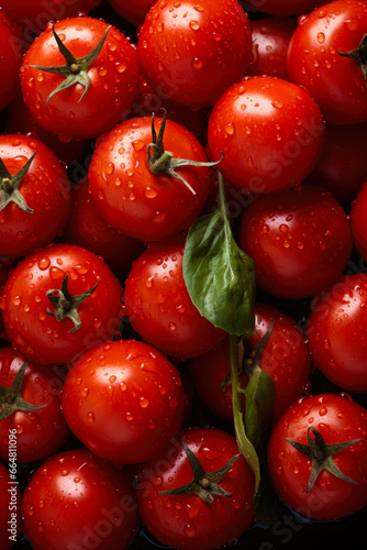 Tomatoes background. Tomato banner. Close-up food photography