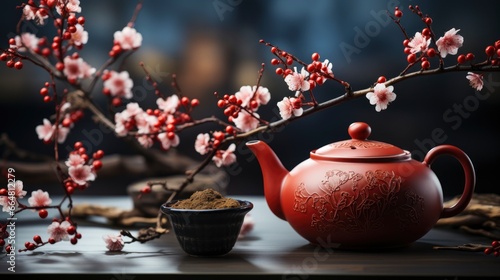 Chinese New Year Concept With Tea , Happy New Year Background, Hd Background
