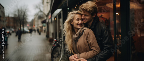 portrait of a couple in the city