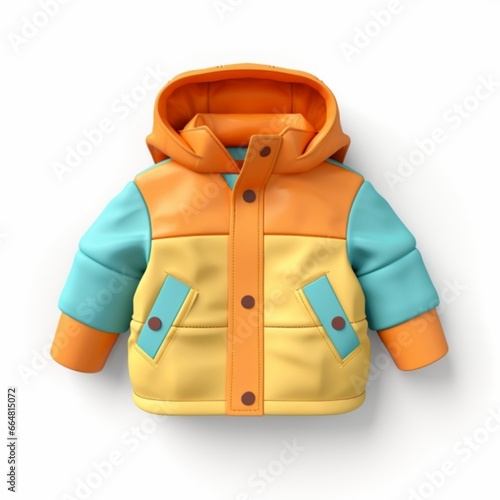 orange jacket with a hood generated by AI