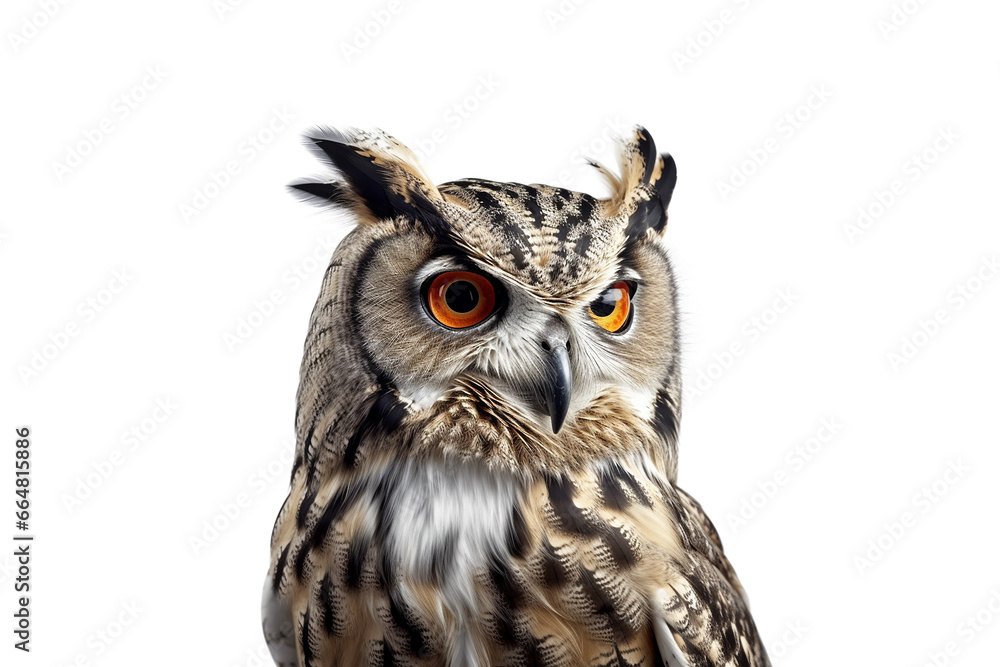 Owl isolated on white background